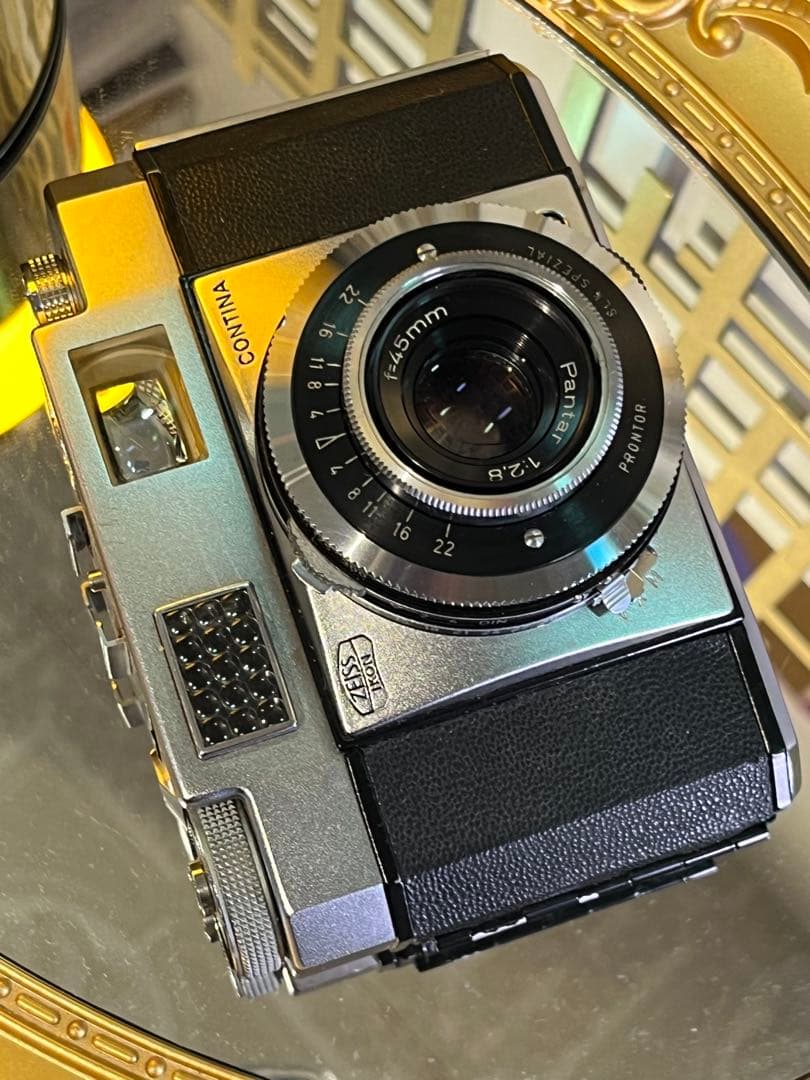 ZEISS IKON CONTINA＋Pantar45/2.8＋革ケースセット