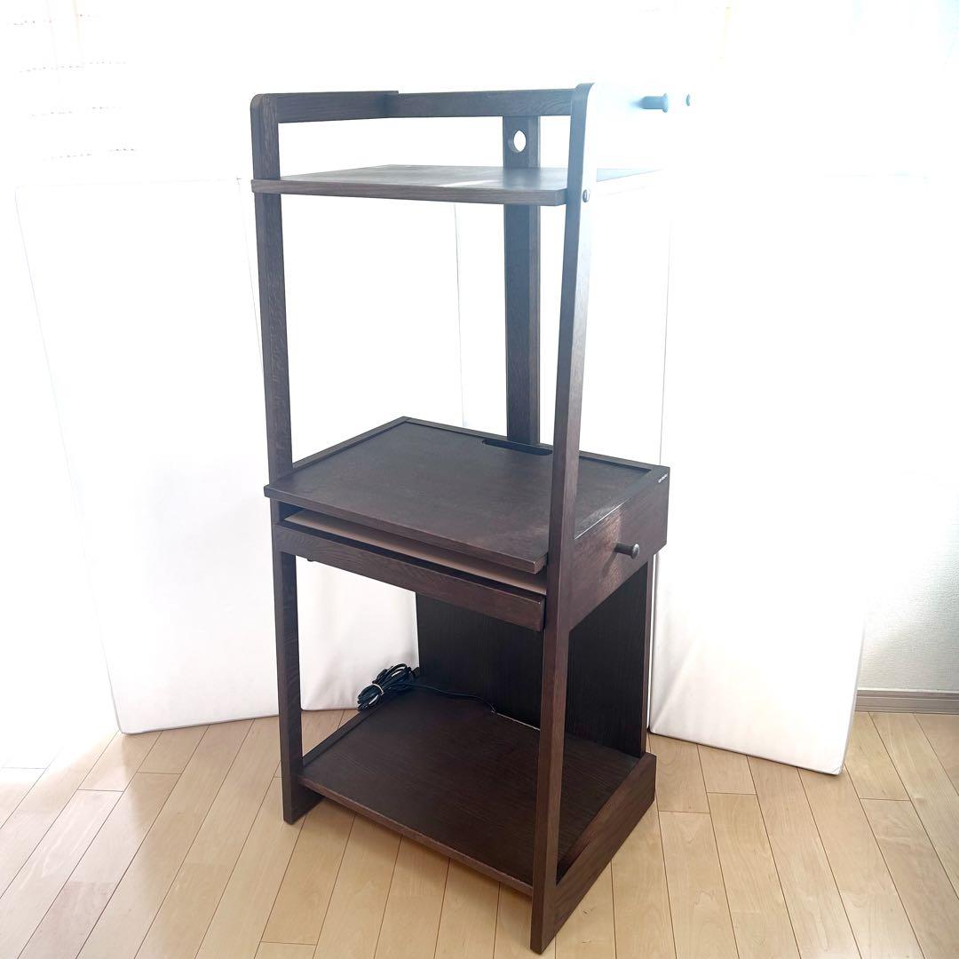 karimoku カリモク　パソコンラック パソコンデスク　オーク　コンセント6