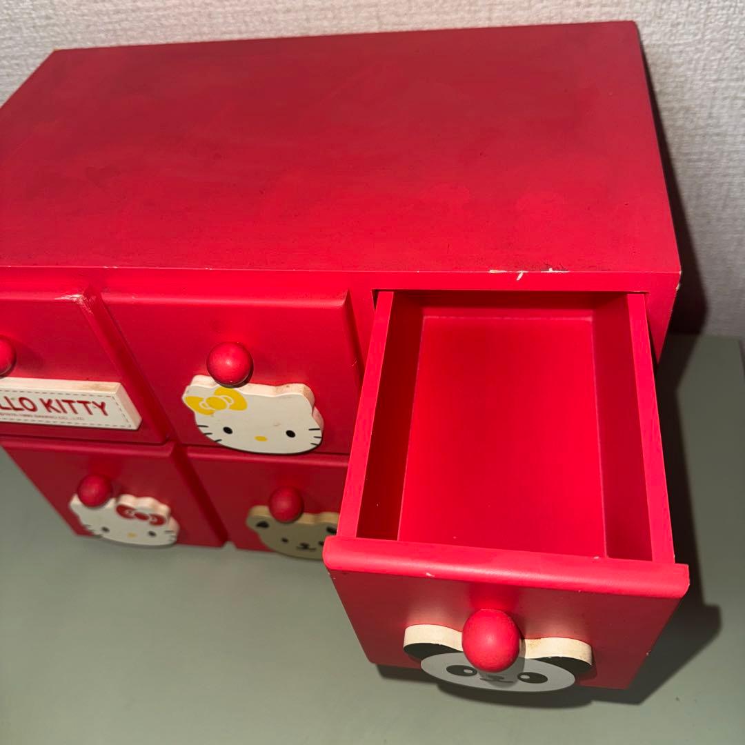 【サンリオ】キティちゃん ハローキティ 木製 チェスト タンス