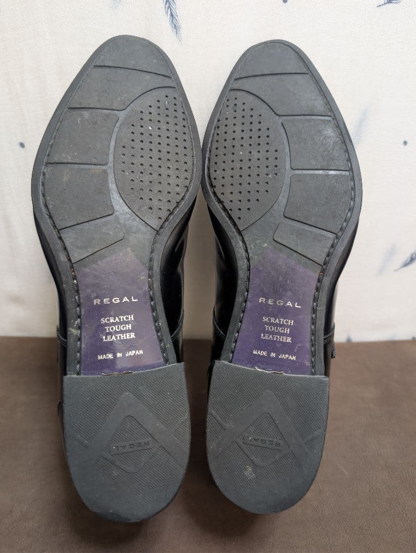 リーガルREGAL ダブルモンク ガラスレザー