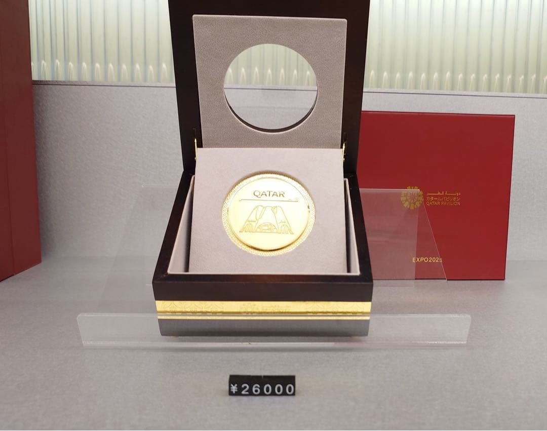 【完売品】EXPO2025 金メダル(大) 専用ケース付 大阪関西万博　カタール