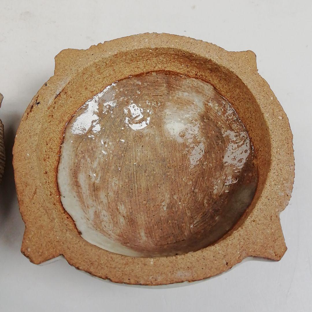 Ｗ９６　香合　『萩　糸巻　香合』『十二代　田原陶兵衛 造』　共箱　茶道具