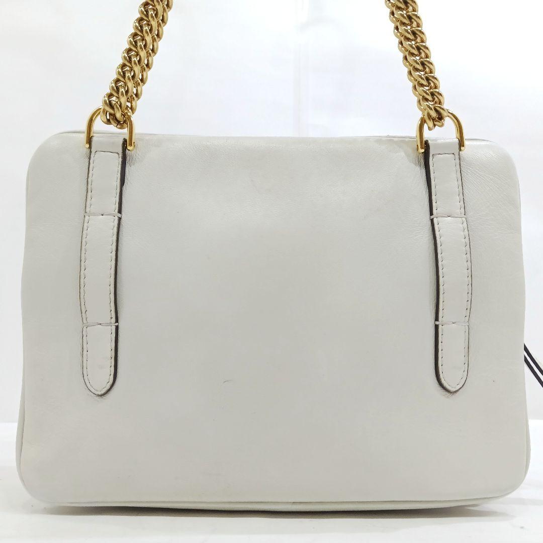 【美品】フェンディ ショルダーバッグ 3way ウエストポーチ レザー 白 FF