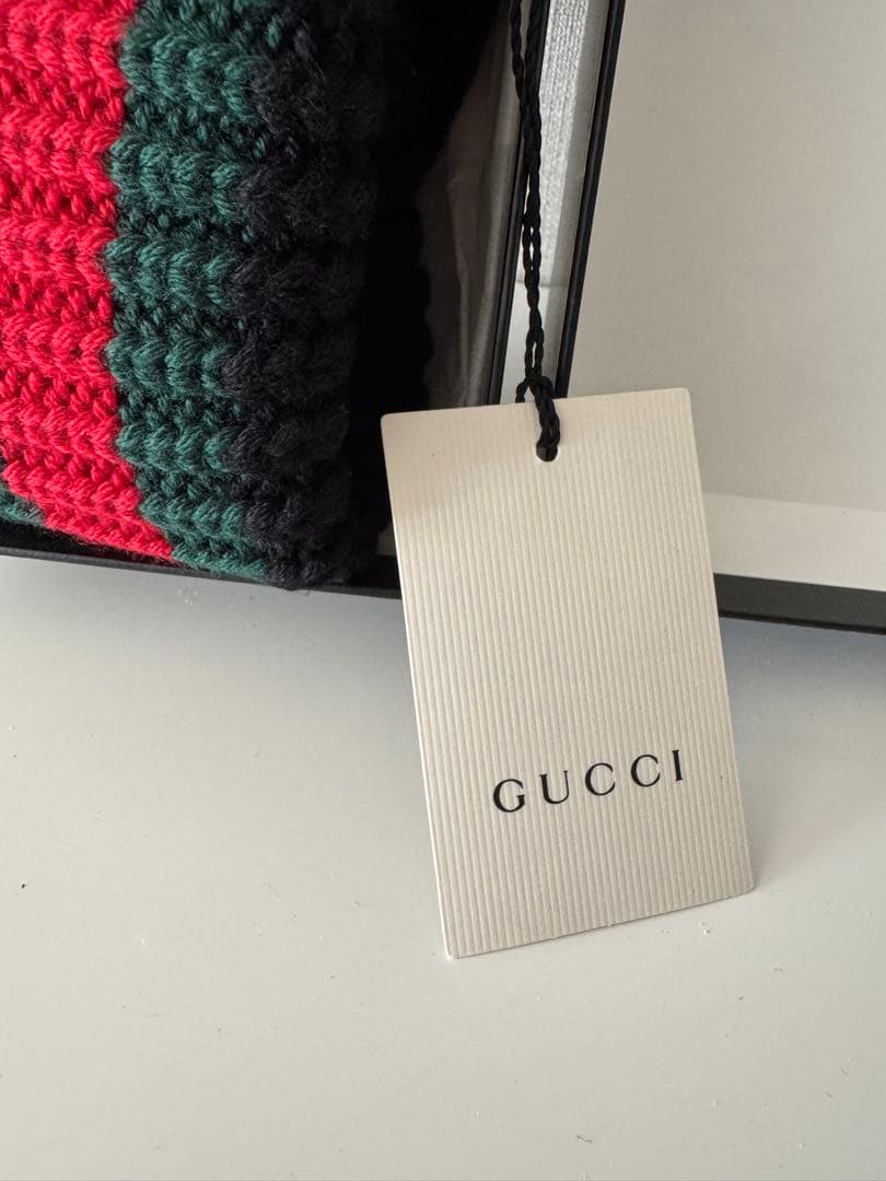 グッチ GUCCI ウールニット帽キャップ男女兼用M