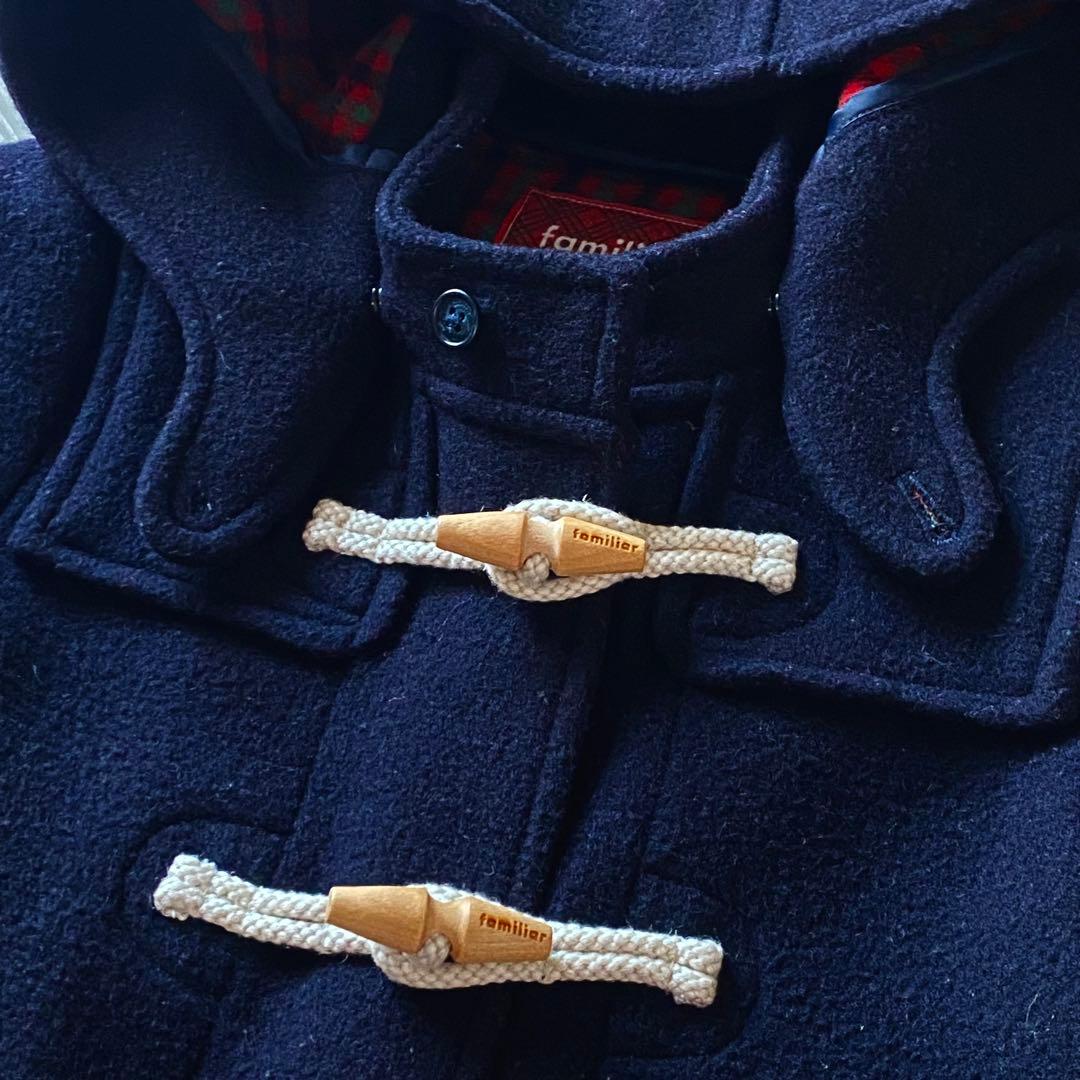 ファミリア　ダッフルコート　紺色　120