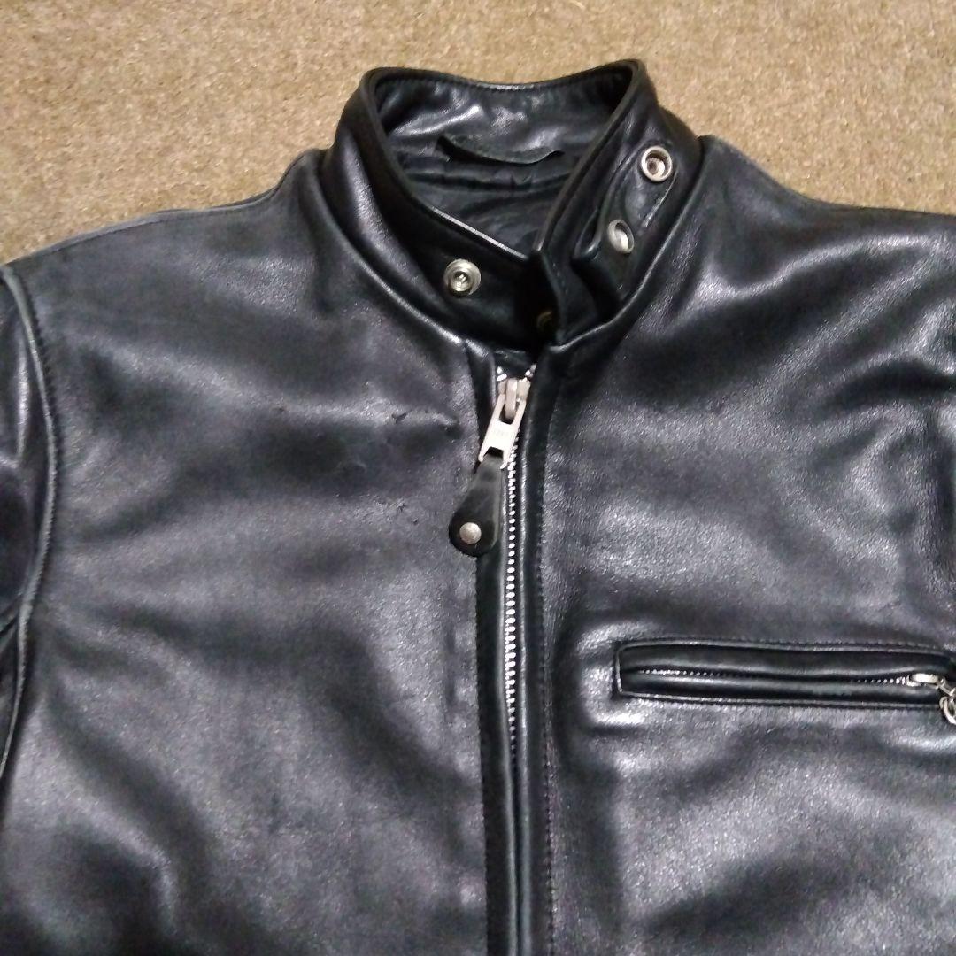 34inch アメリカ製 Schott シングルライダースジャケット