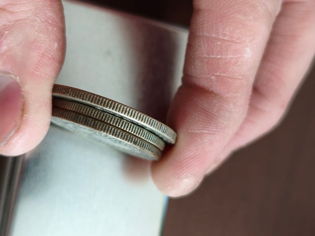 五十銭 3枚セット（竜×1　旭日×2）