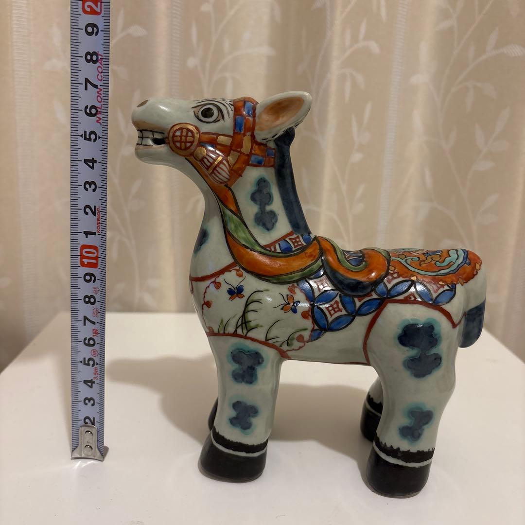 有田焼　円左エ門窯　午(馬)置物 高さ約17cm