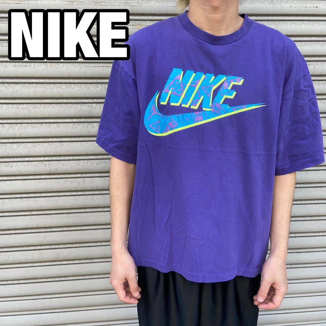 大橋太一 90s☆USA製☆NIKE☆ロゴTシャツ☆銀タグ☆ACG☆アクア