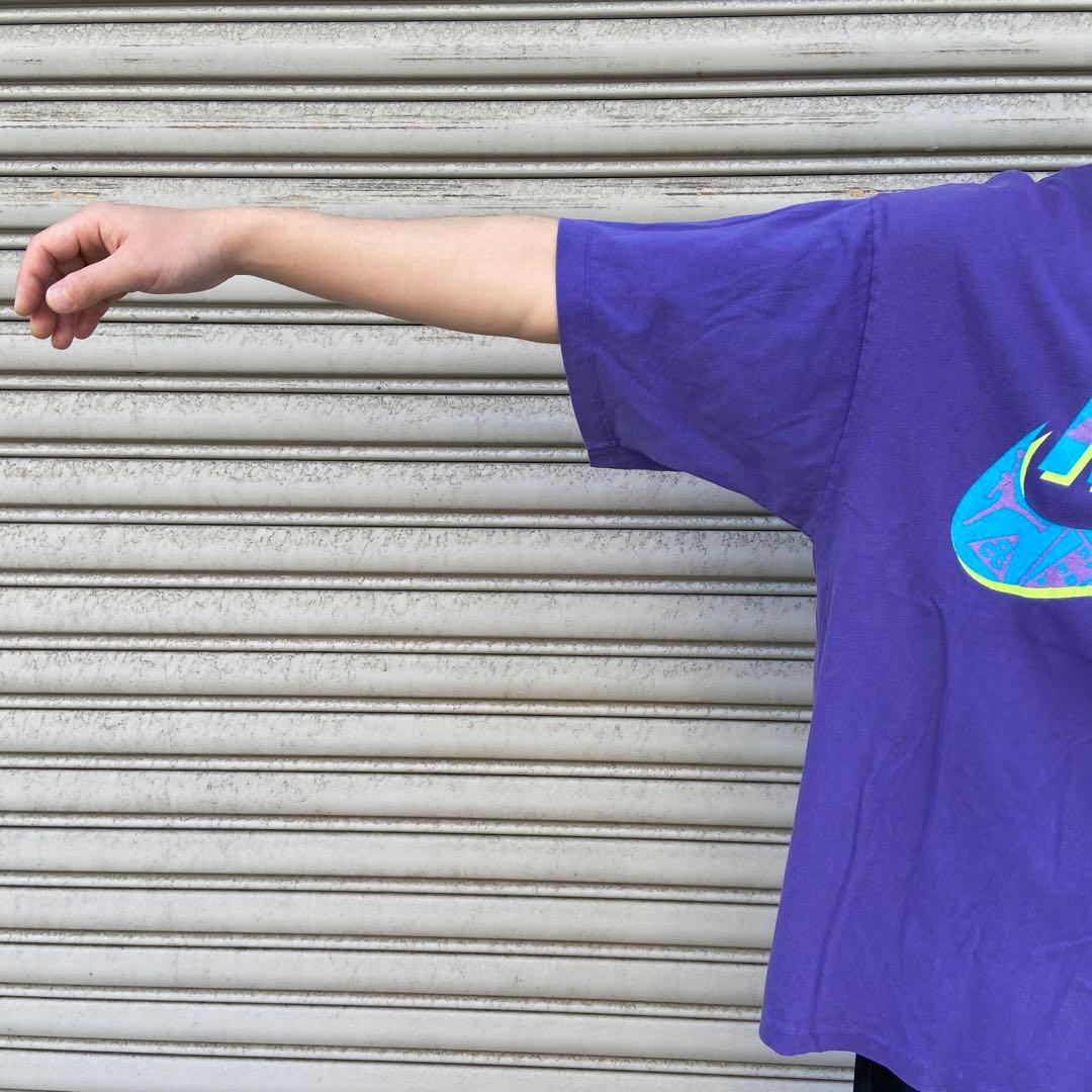 大橋太一 90s☆USA製☆NIKE☆ロゴTシャツ☆銀タグ☆ACG☆アクア
