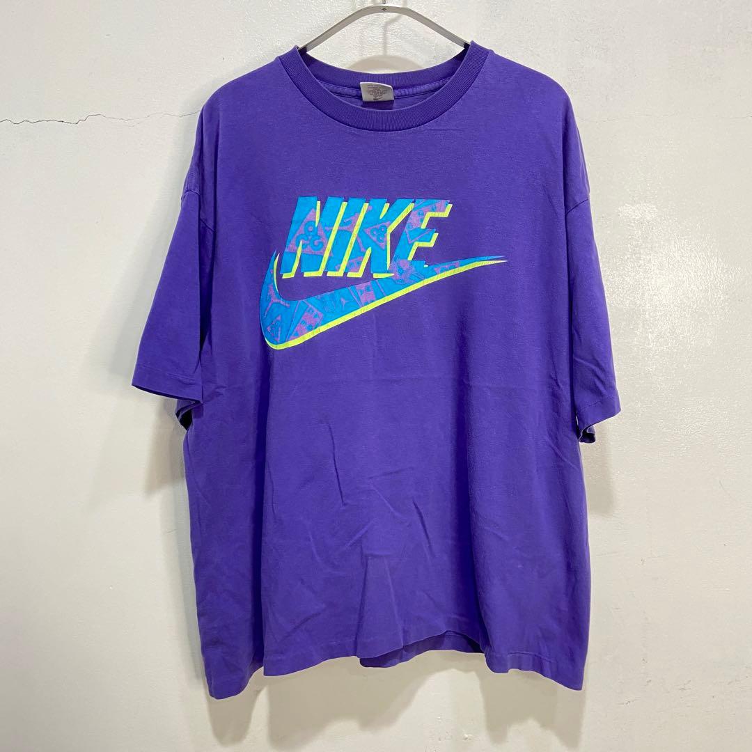 大橋太一 90s☆USA製☆NIKE☆ロゴTシャツ☆銀タグ☆ACG☆アクア
