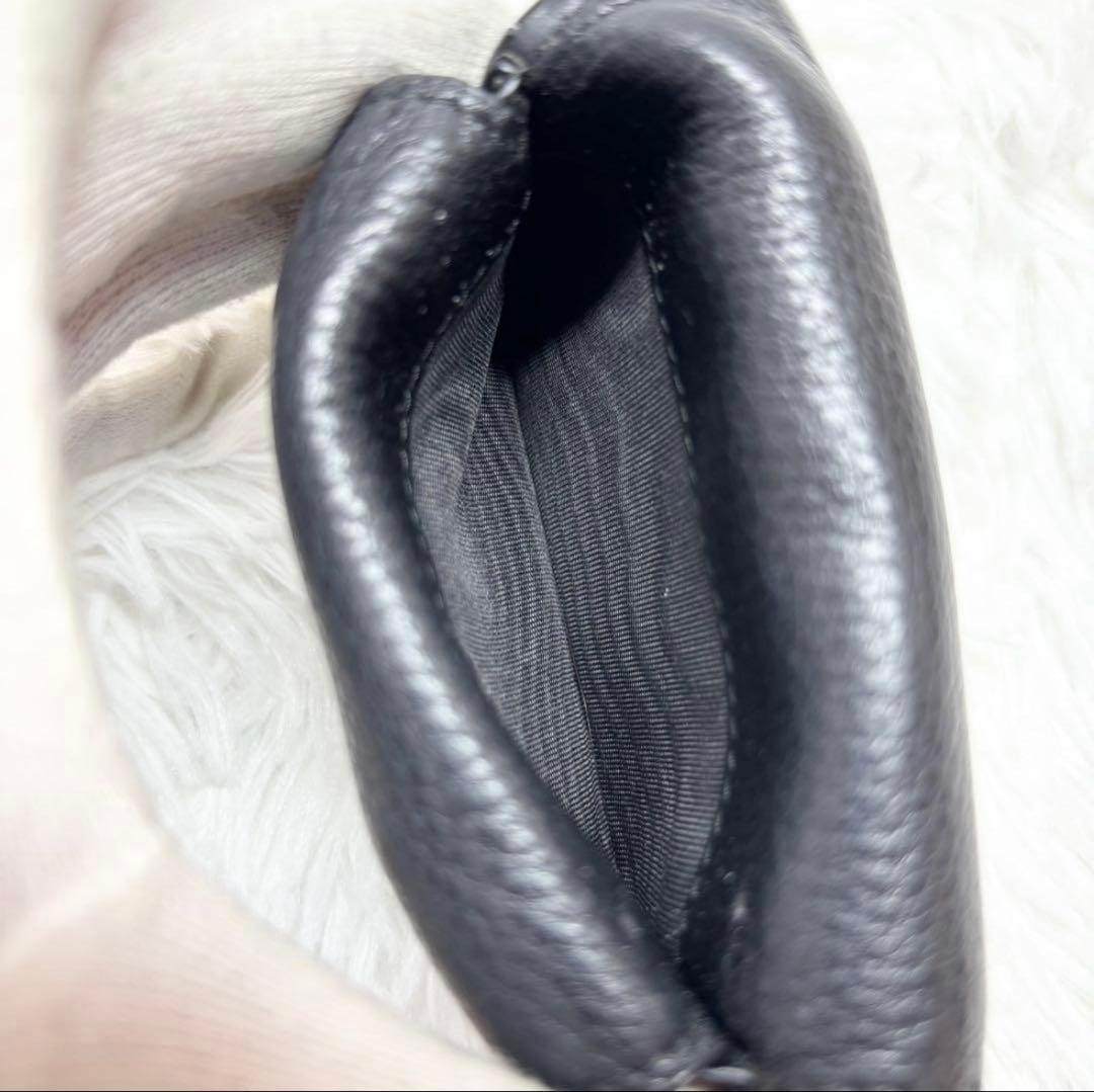 ✨付属品完備✨ プラダ ヴィッテロダイノ シボ 革 レター型 三つ折り財布 黒