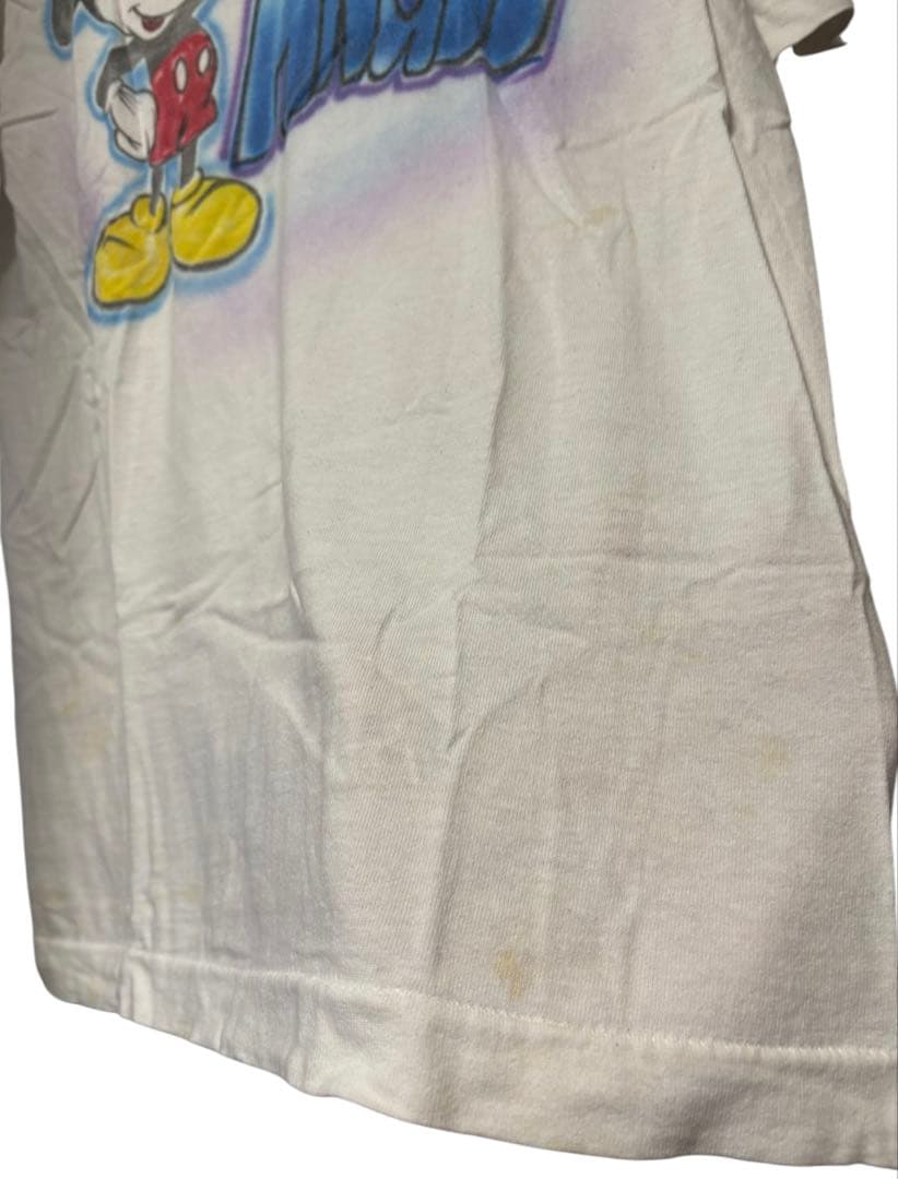 一点物 ヴィンテージ ミッキー エアブラシ ペイント ANGEL Tシャツ