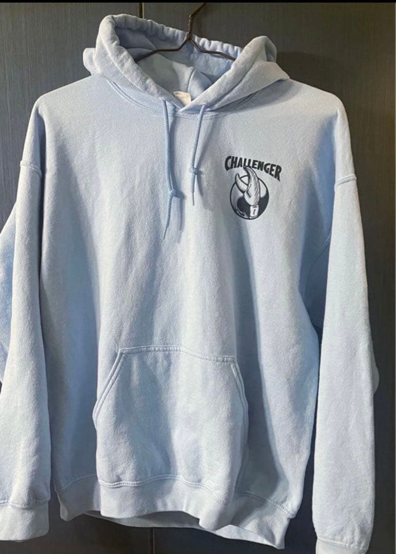希少 チャレンジャー ロゴパーカー Lサイズ ライトブルー