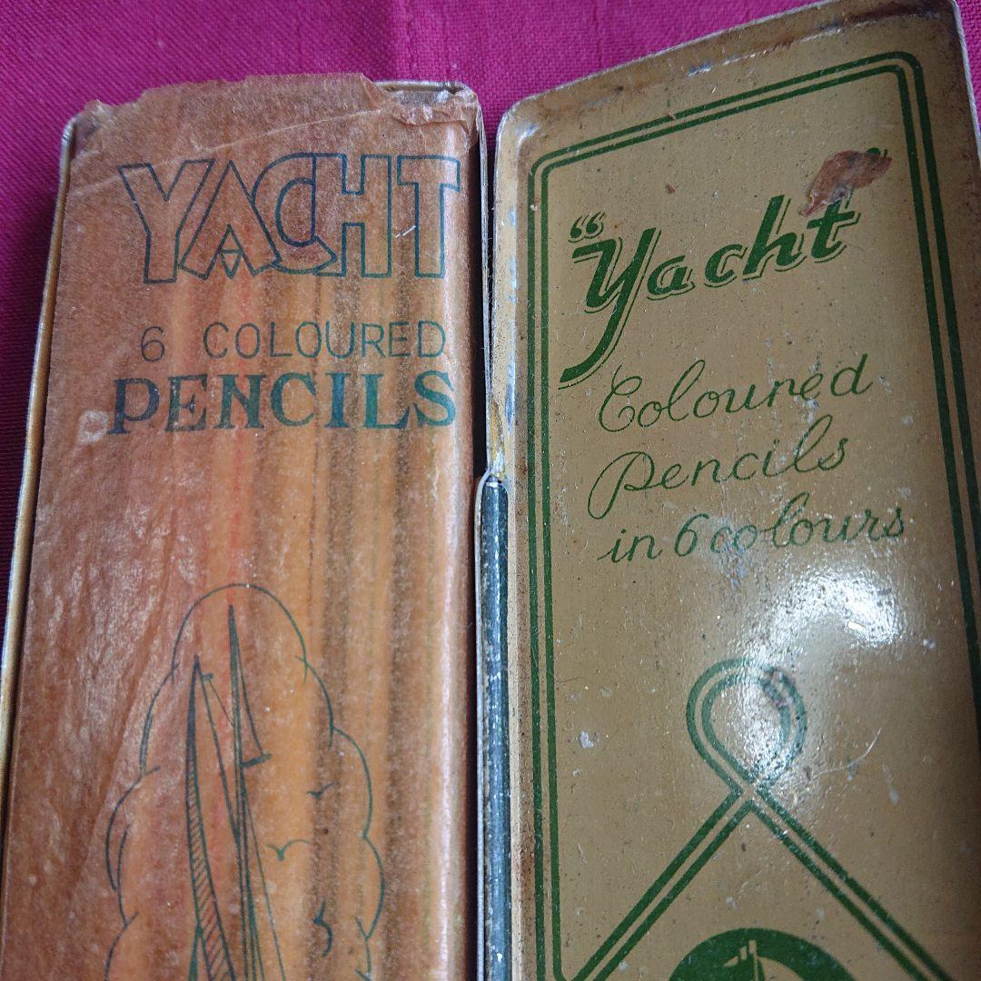 超希少ヴィンテージヨット鉛筆ブリキ箱入Yacht Pencils 1920年製