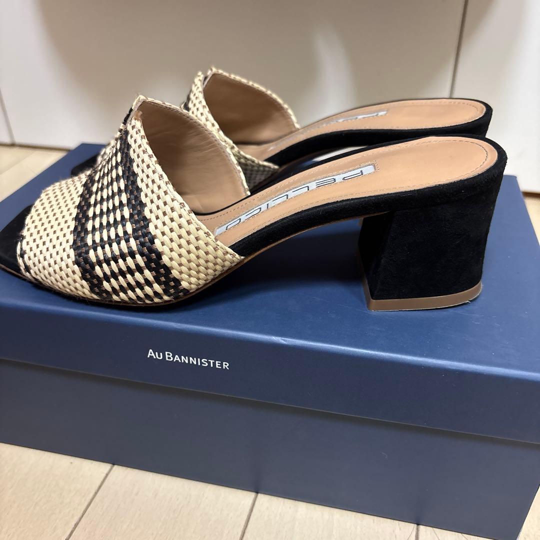 PELLICO 編み込みオープントゥミュール　サンダル