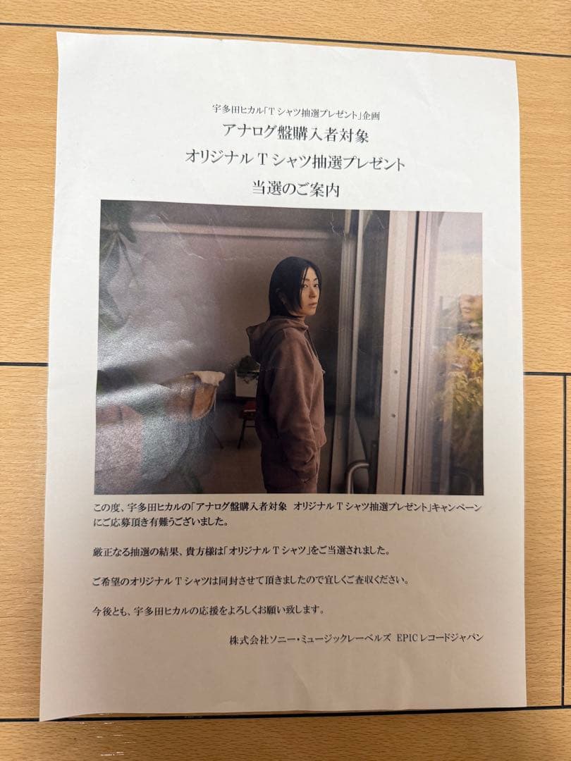 宇多田ヒカル 限定 PhantomTシャツ Lサイズ