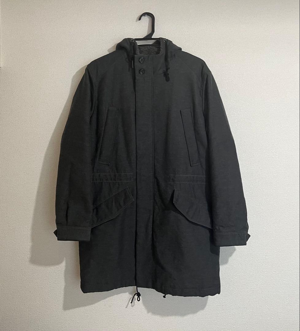 山内 裏ボア ミリタリーコート サイズ3 グレー 美品