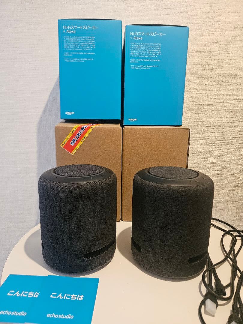 Echo Studio スマートスピーカー 2台セット　付属品完備