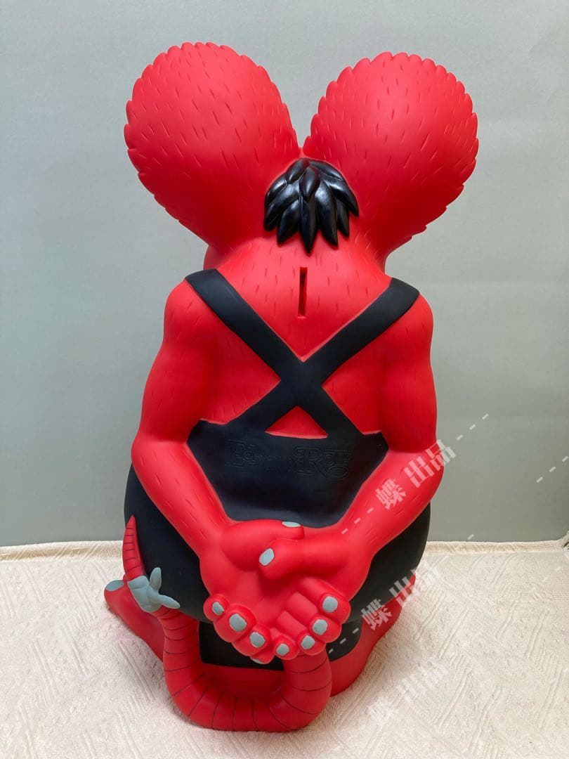 新品未使用 Rat Fink フィギュア ラットフィンク 赤色 巨大貯金箱