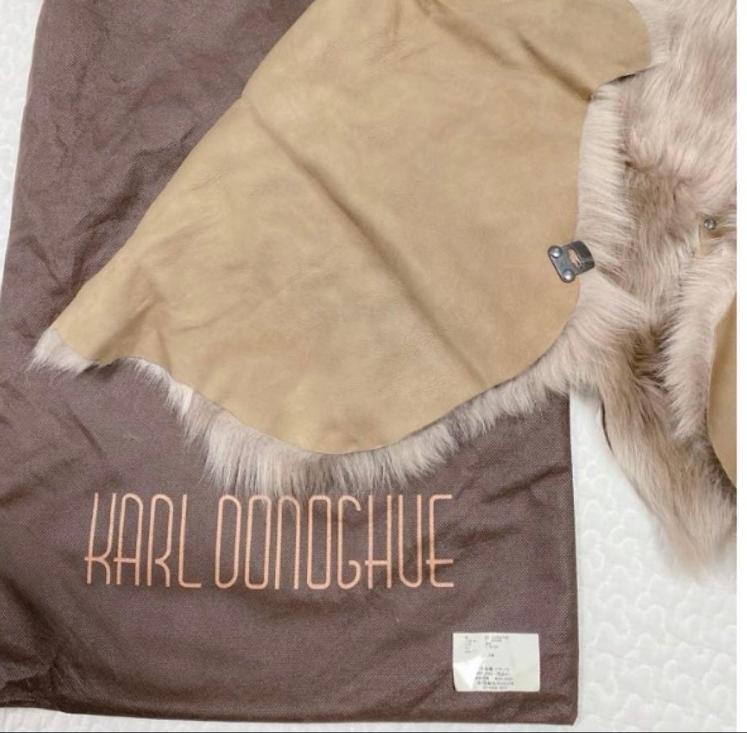 カールドノヒュー ストール ショール 毛ムートン　茶色