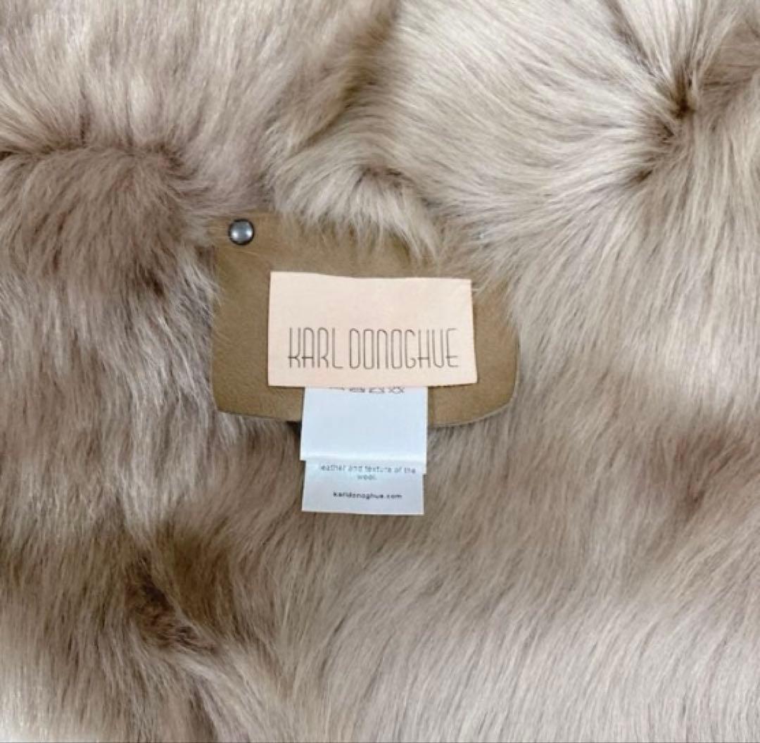 カールドノヒュー ストール ショール 毛ムートン　茶色