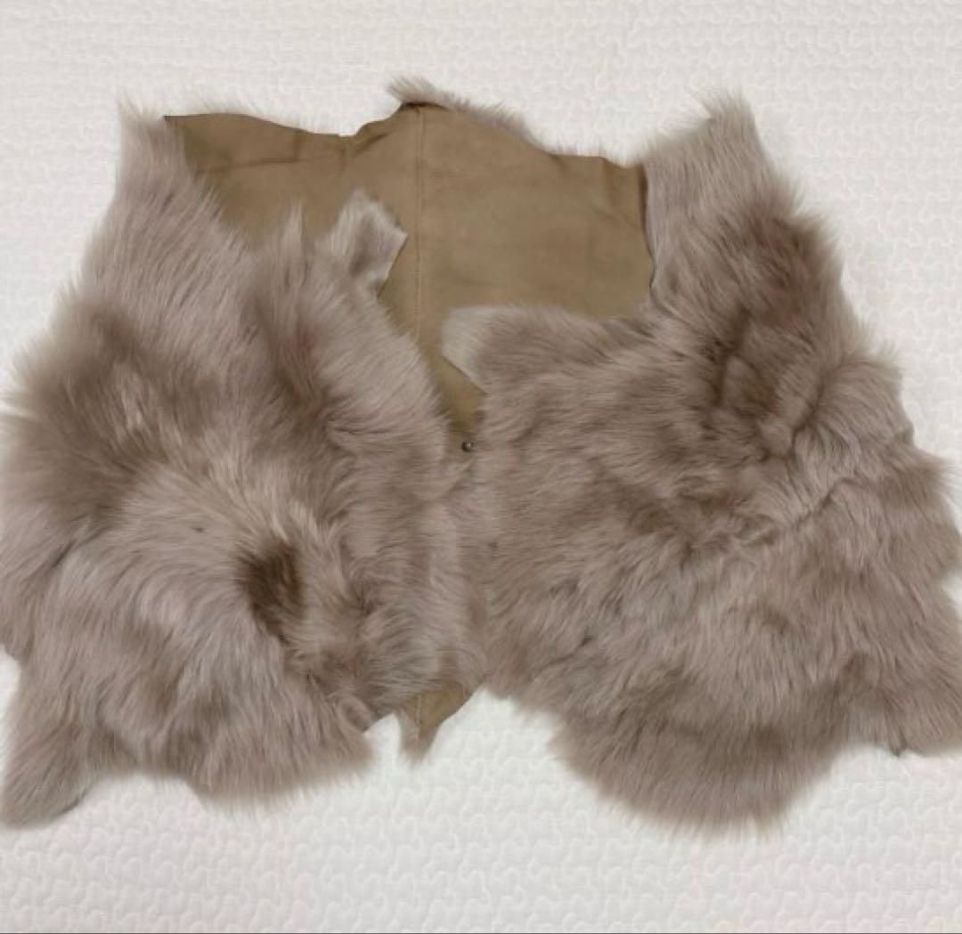 カールドノヒュー ストール ショール 毛ムートン　茶色