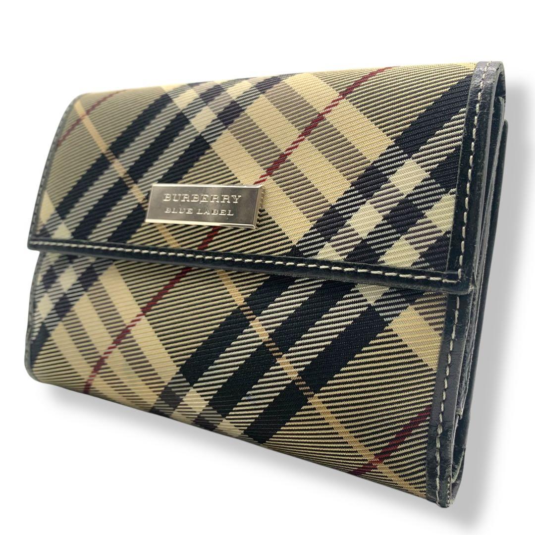 Burberry Blue Label チェック柄 二つ折り財布