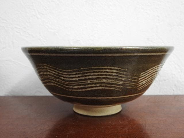 赤膚山茶碗　松田正柏　共箱　M889