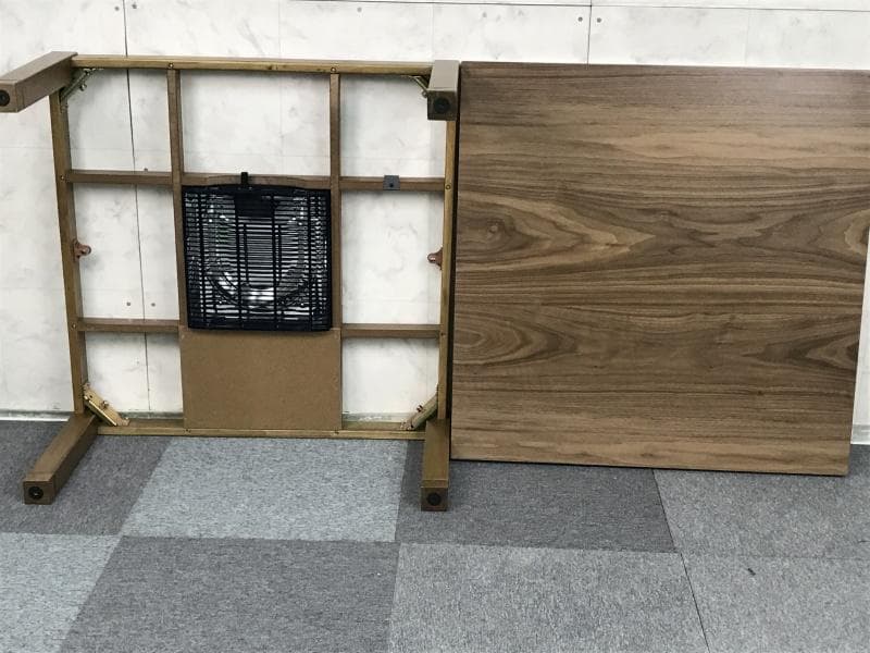 【新品】天板ツルツル天然木　引出し付きこたつ８０WNT