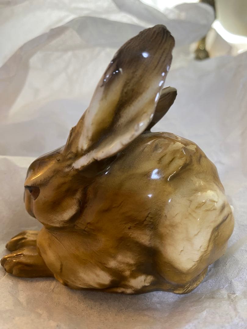 希少70sイタリアBepiTay作マジョリカ陶磁ウサギ・ジョゼッペ・タリアリオル