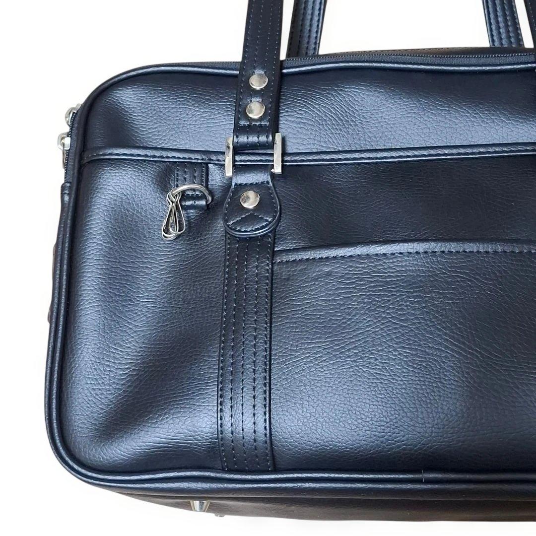 イーストボーイ　スクールバッグ　スクバ　Venus　ブラック　刺繍シルバー