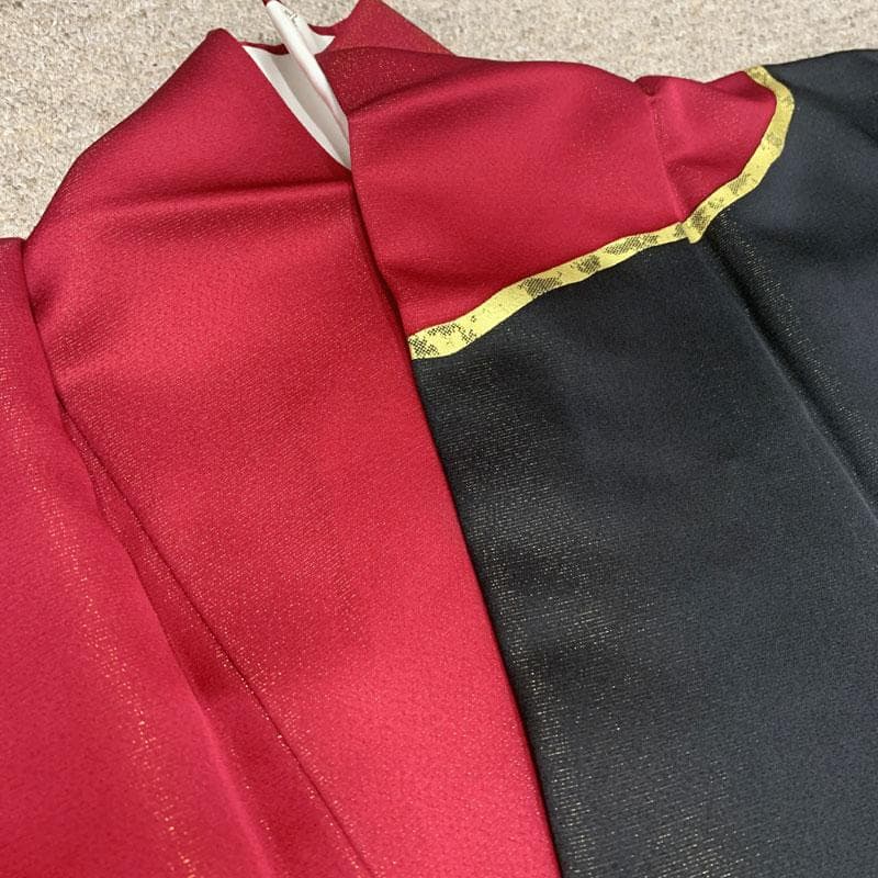 512z39☆人気！大北捷一 振袖 金通し モダン 赤黒☆美品 成人式 結婚式