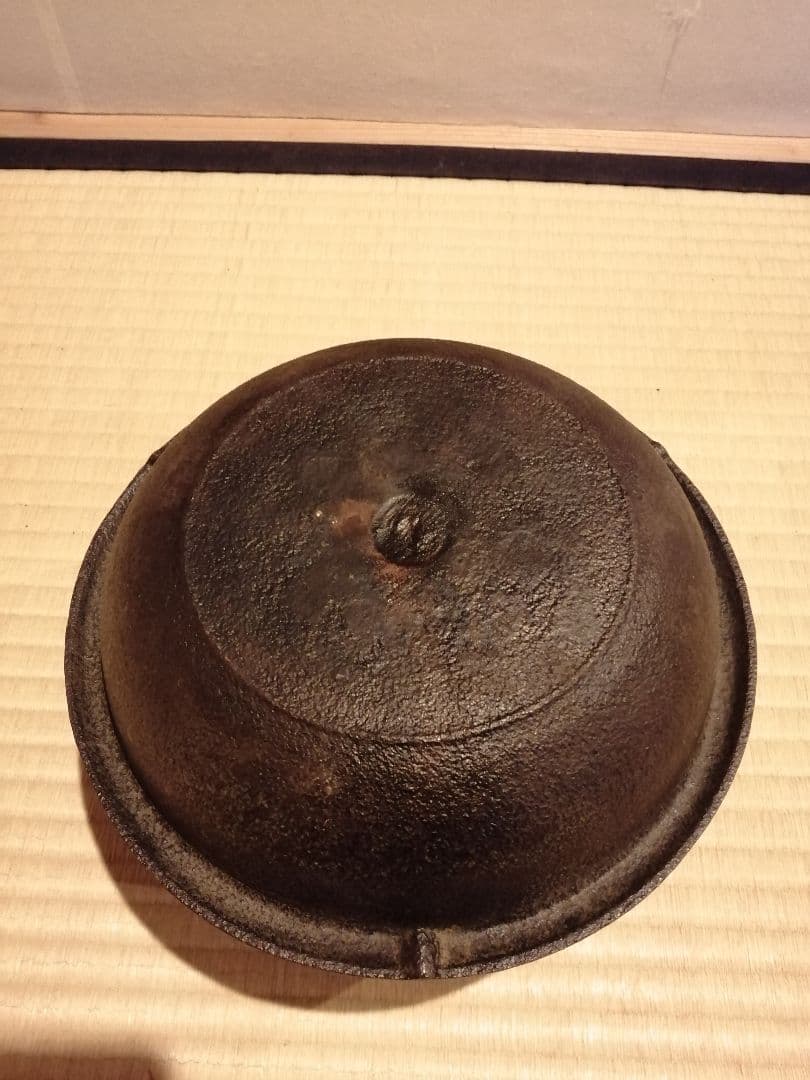 【茶事具】釜師政光、風炉師昇雲造　唐銅朝鮮風炉釜　茶釜　釜401