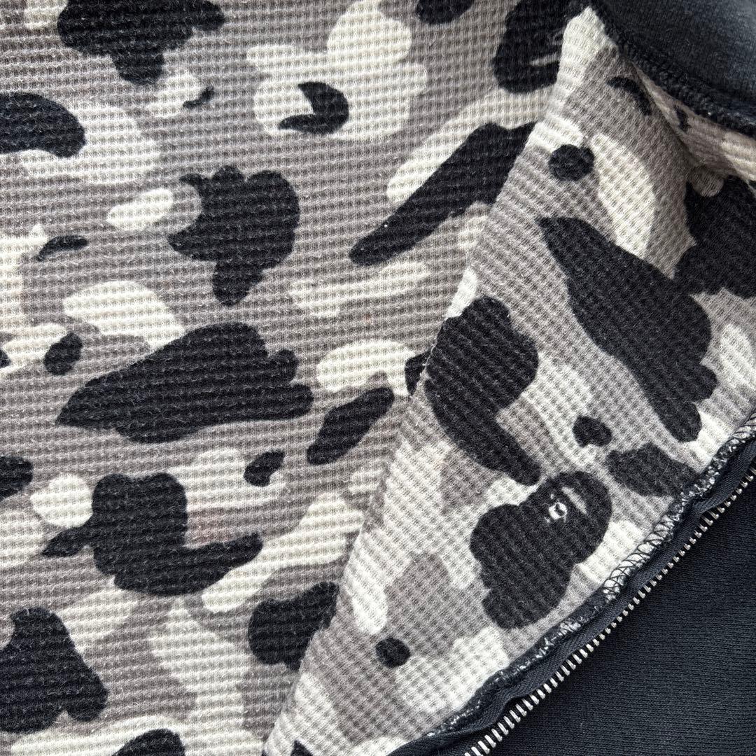 A BATHING APE エイプ ジップパーカー ririジップ 裏地カモ柄S