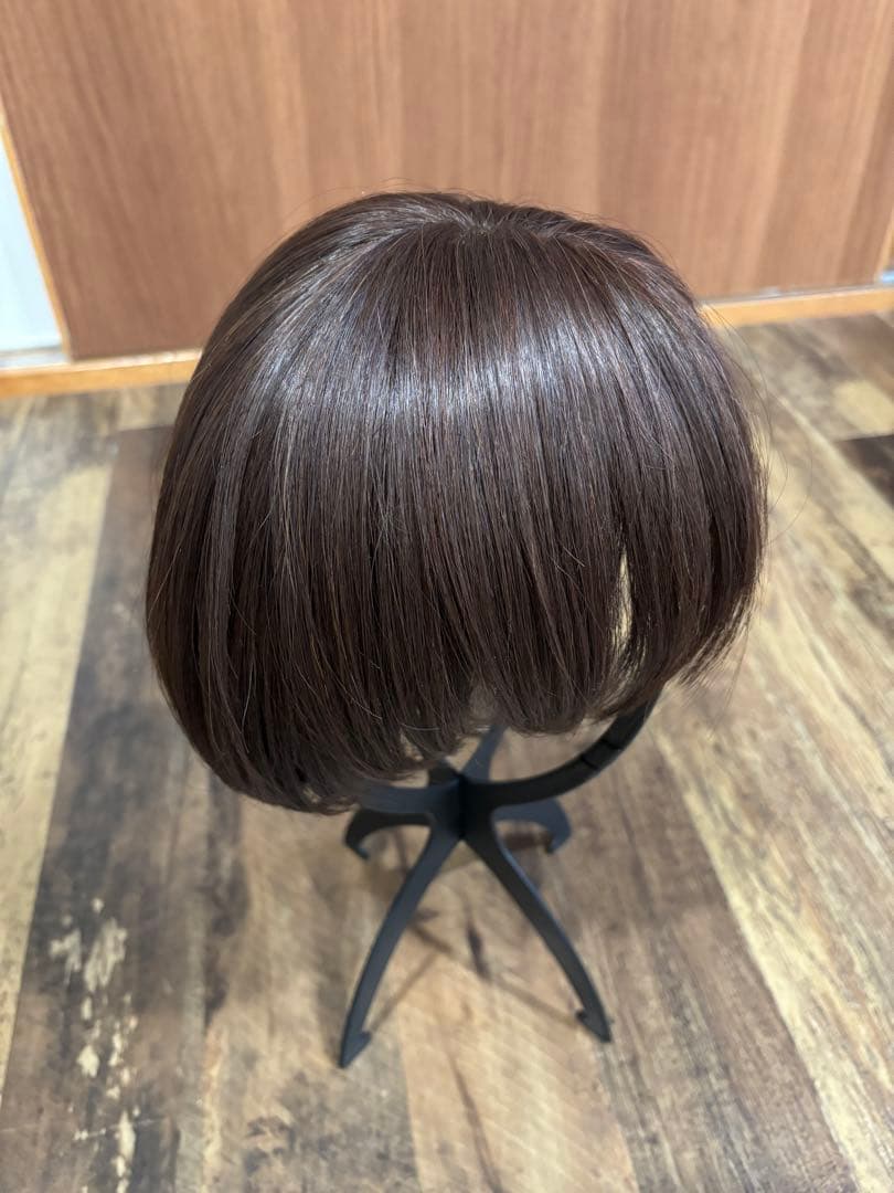 医療用ウィッグ　人毛ミックス　ココアブラウン ショート　ボブ　ウィッグ