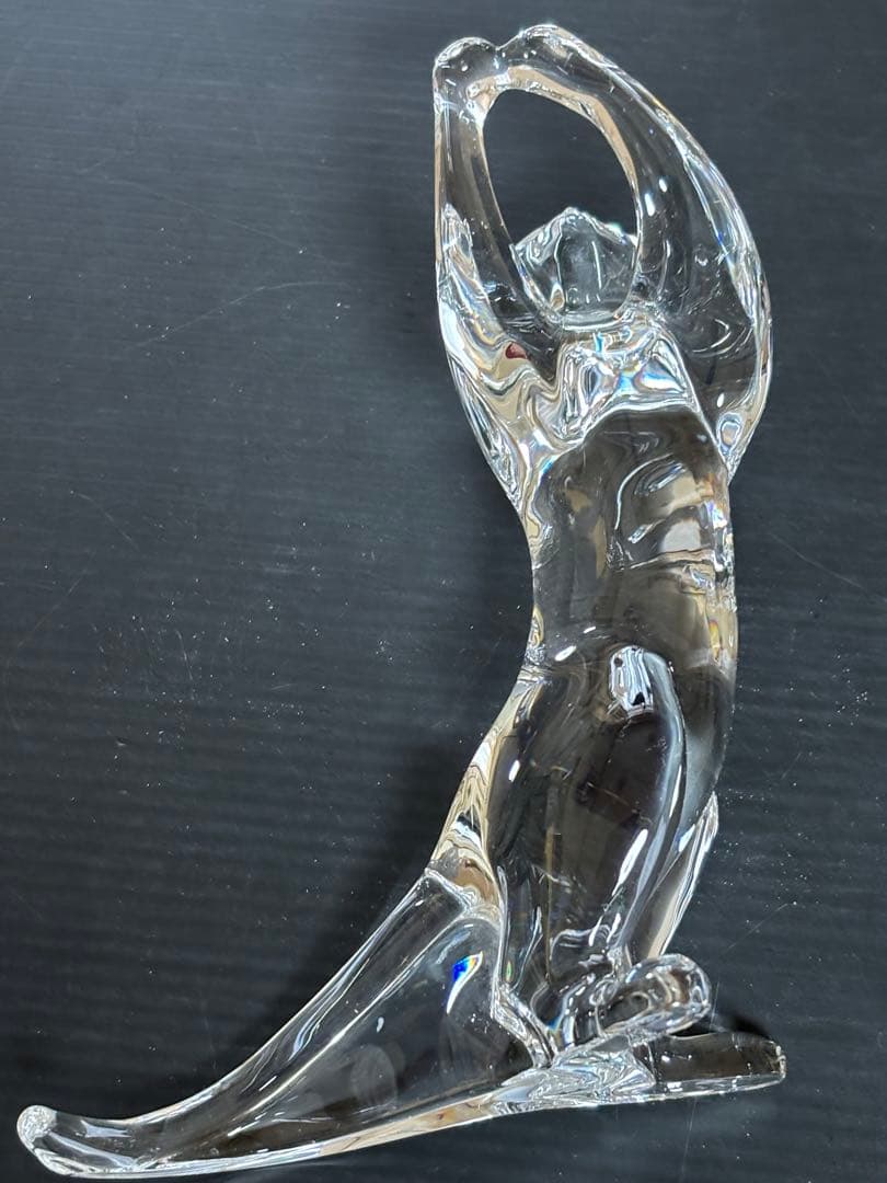 希少❣️色々なポーズが楽しめるバカラ アクロバット キャット クリスタル 美品