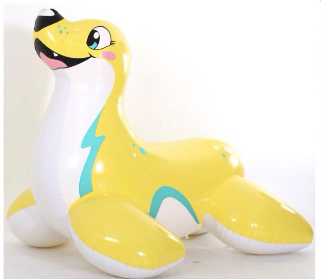 アザラシ　イエロー　ツヤあり　フロート　空気ビニール風船　浮き輪　レア　希少