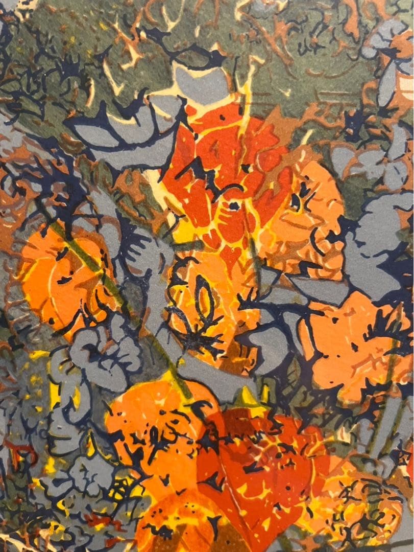 ラフル アート 額縁 インテリア 花瓶 花 アンティーク