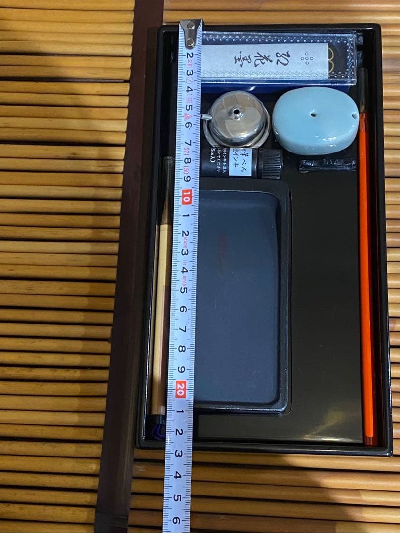 高岡塗 螺鈿細工 書道具 硯 木箱入