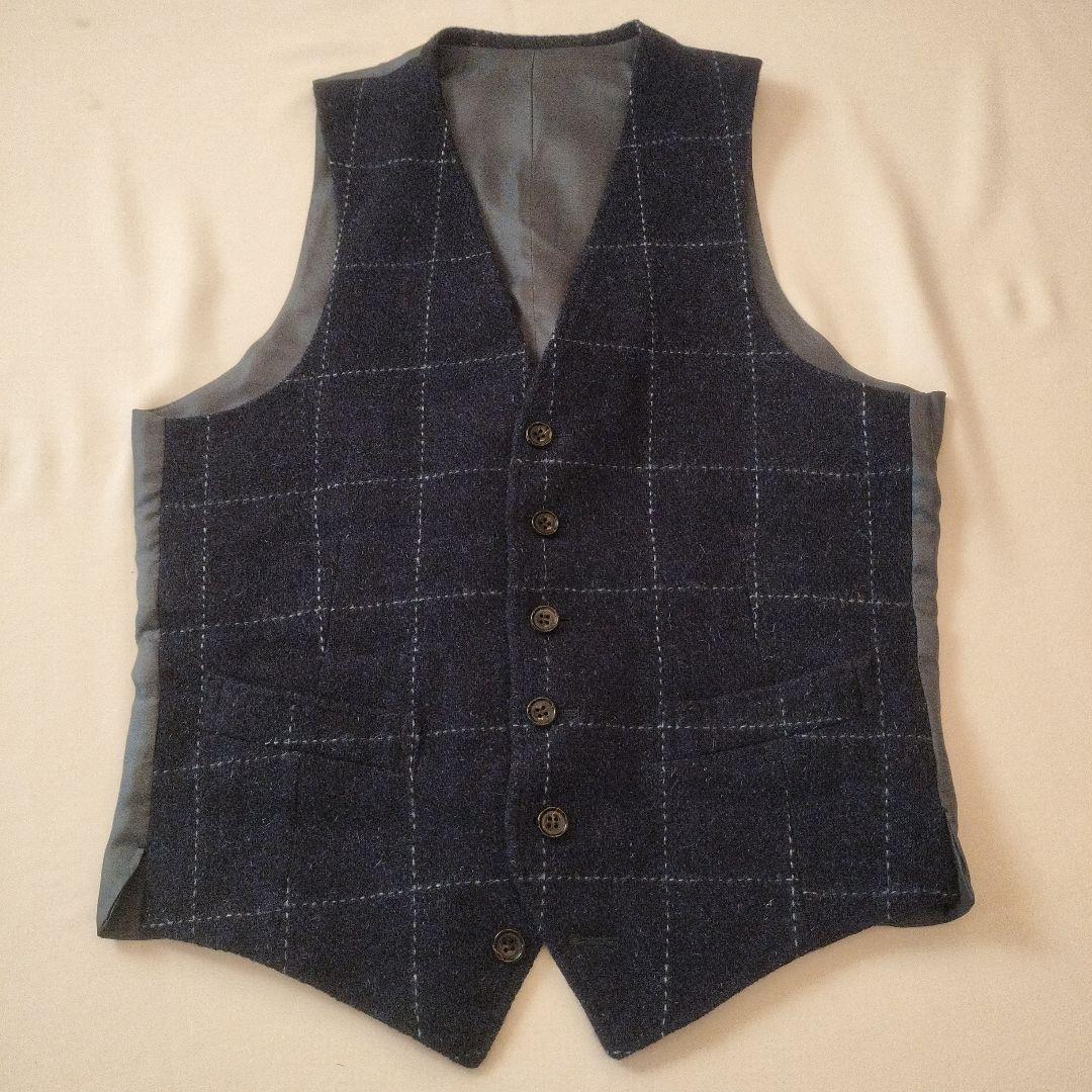 オーダースリーピーススーツ　ツィード　ハリスツィード　ビームスｆ　ラルフローレン