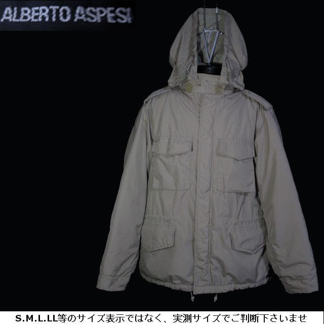 m21445・L★ARBERTO ASPESI★メンズコート・フード内蔵着脱可