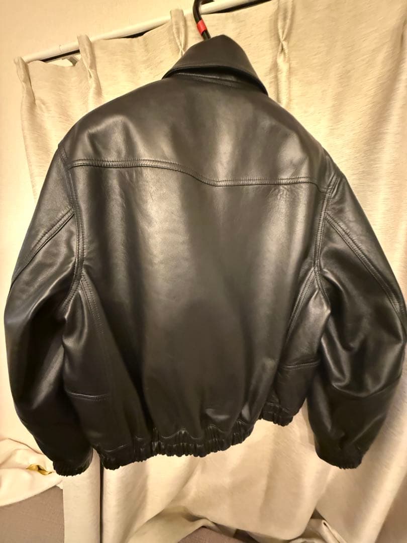 メゾンスペシャル シープレザーシングルカラーブルゾン ブラック サイズ0