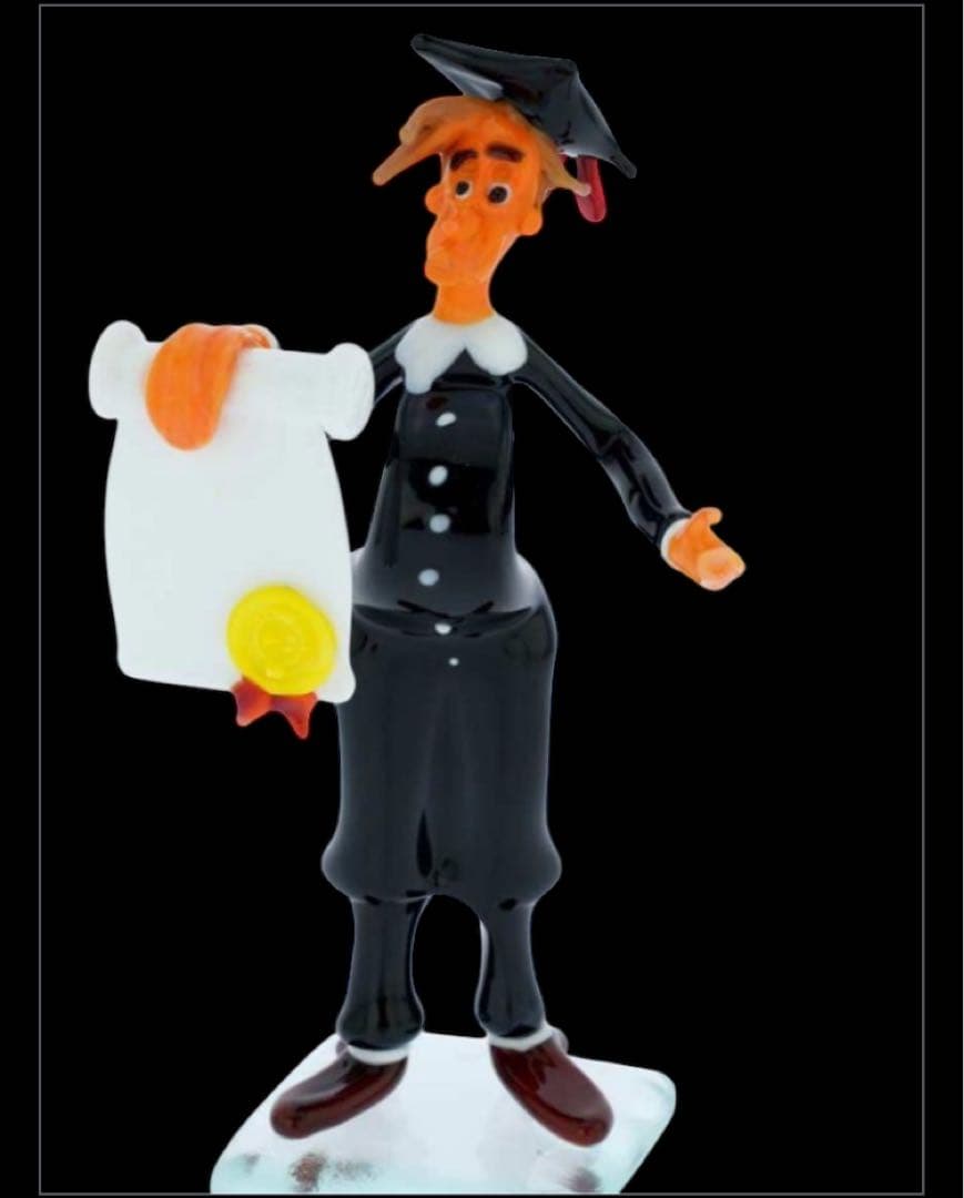 ムラーノガラス 卒業生 フィギュア