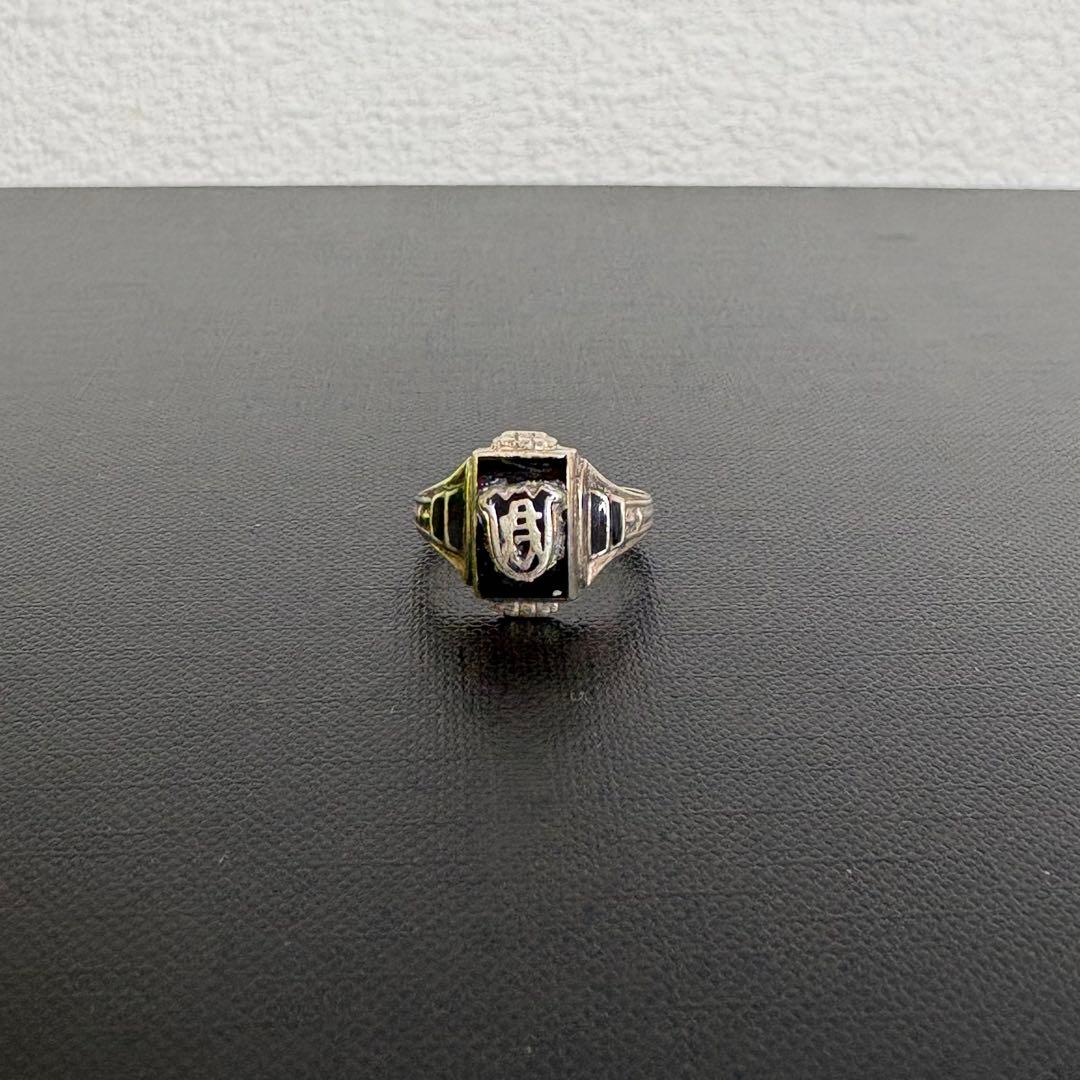 50s カレッジリング 13号 vintage ピンキーリング シルバー925