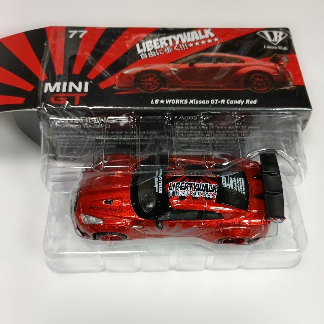 MINIGT 77 LBWK ニッサン GT-R R35キャンディレッド