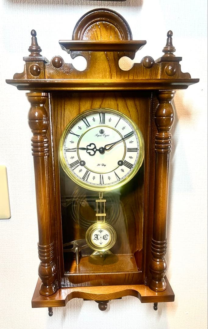 アリス愛知30DAY SuperLight振り子時計ゼンマイ掛け時計