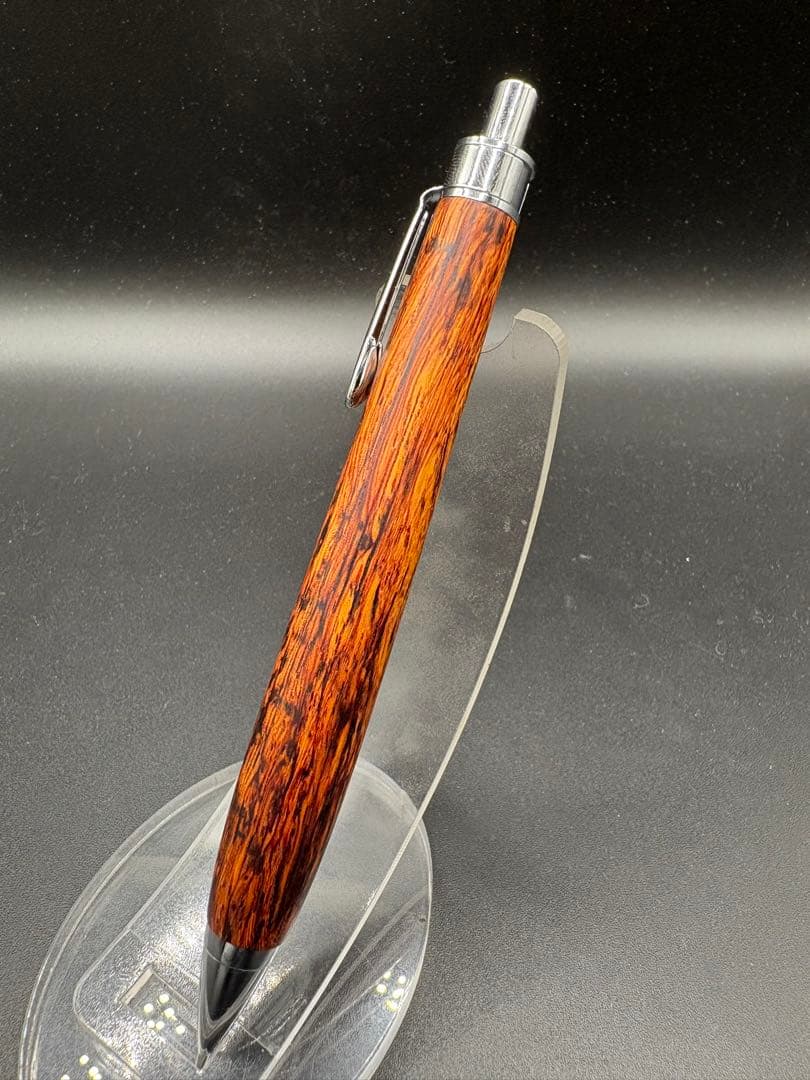 480極上　黄花梨　変わり杢　木軸シャーペン　ボールペン
