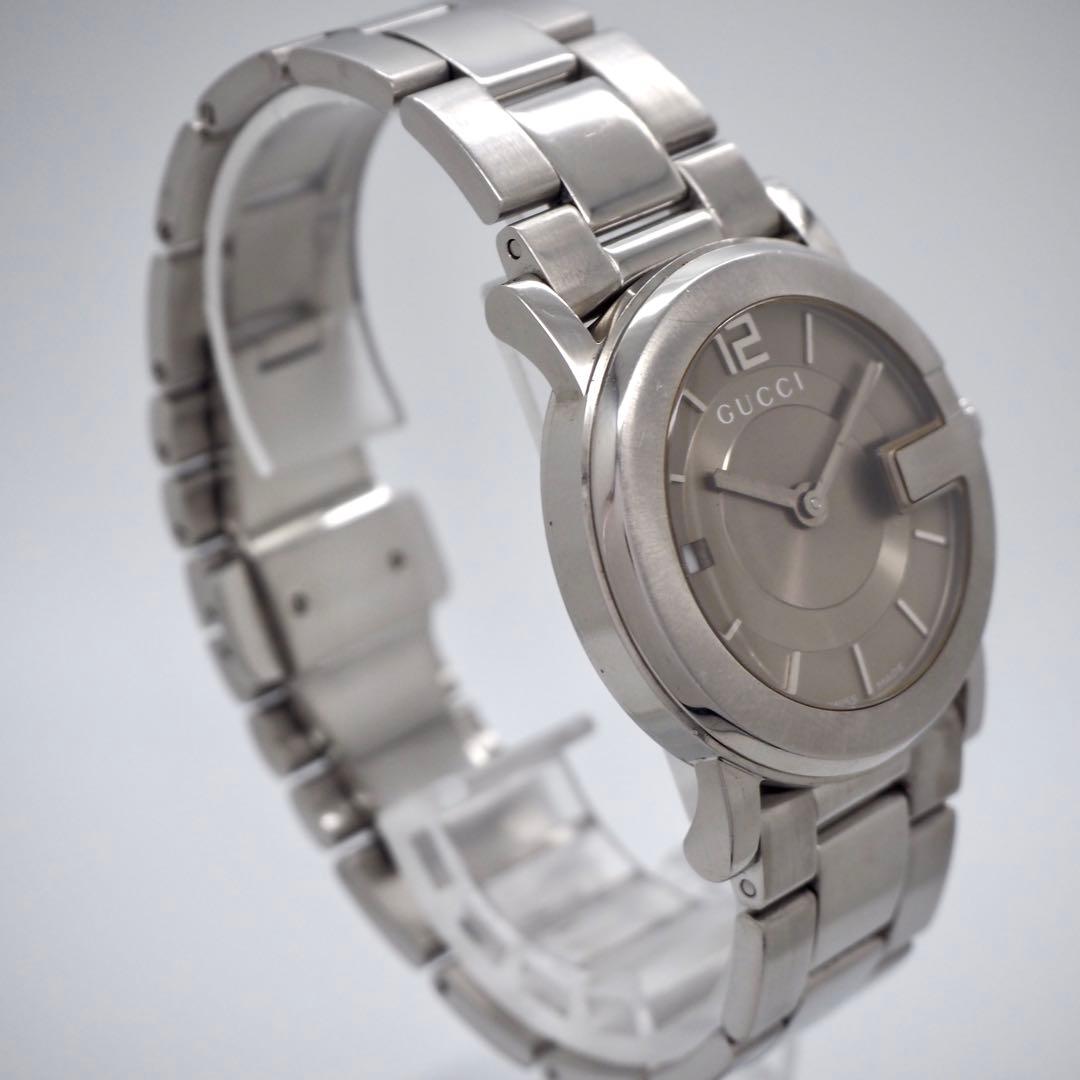 専用174 稼働 GUCCI 時計　メンズ Gフェイス 箱付き　101J グレー