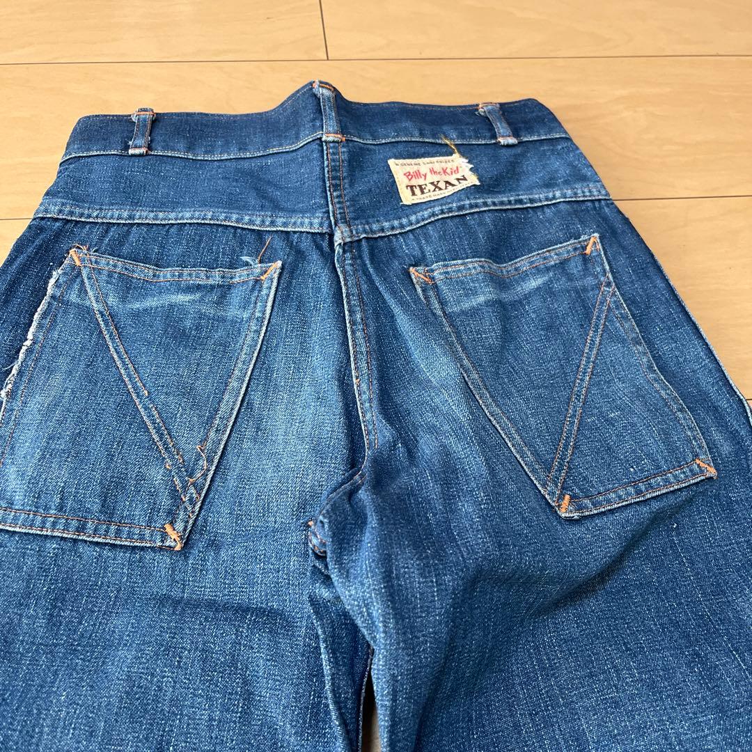40s〜 kids TEXAN ビンテージ デニムパンツ UFOリベット 縦落ち